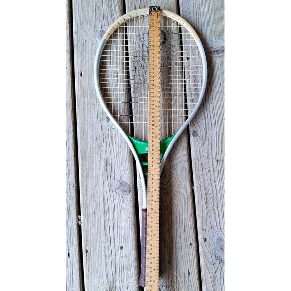 Prince Classic Tennis Racket Aluminum Frame Vintage 4 1/4 Grip Green & White - Picture 7 of 7